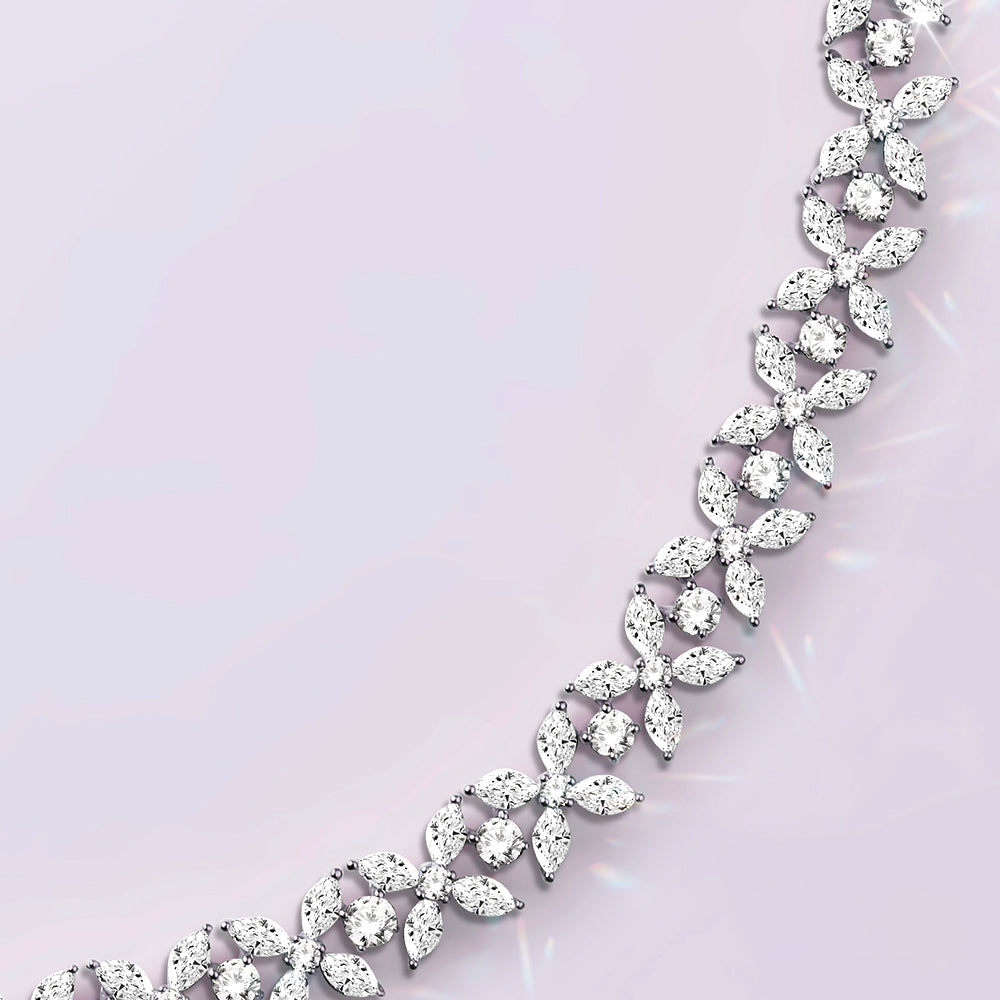 Alyssa Marquise Luxe Tennis Necklace