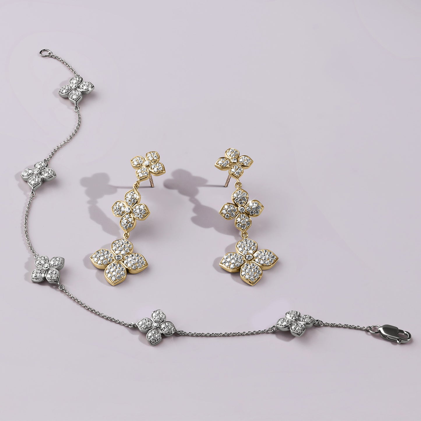 La Fleur Diamond Stationed Radiant Bracelet