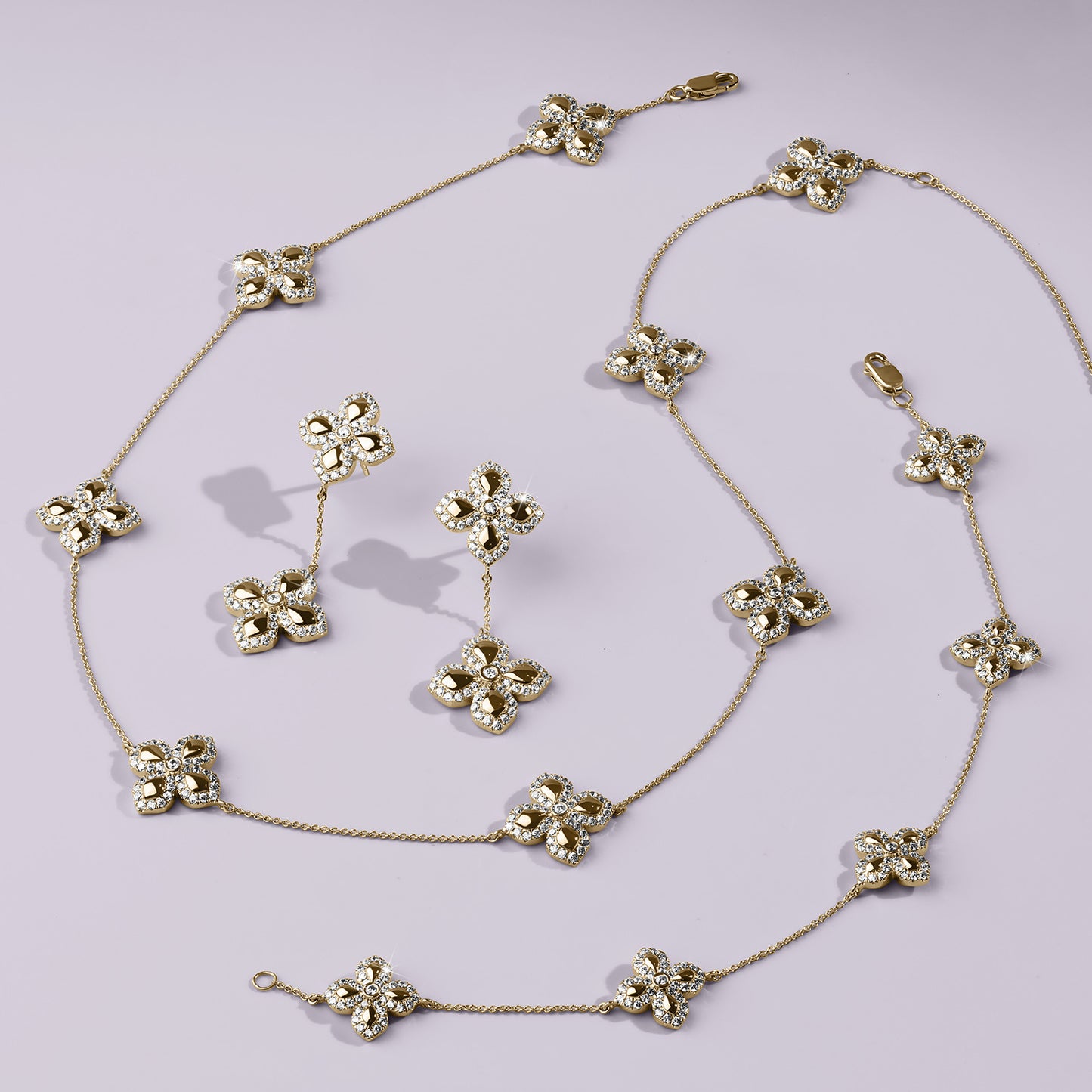 La Fleur Diamond Stationed Contour Bracelet