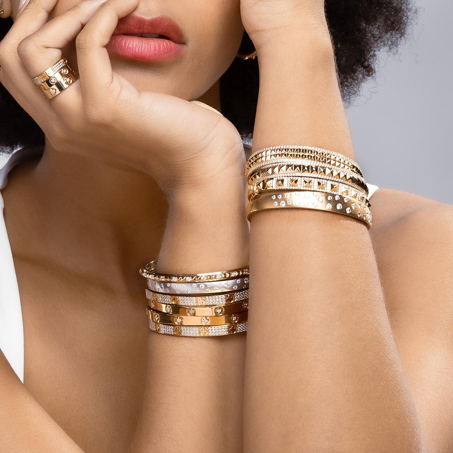 Zenyth Pyramid Luxe Geometric Bangle
