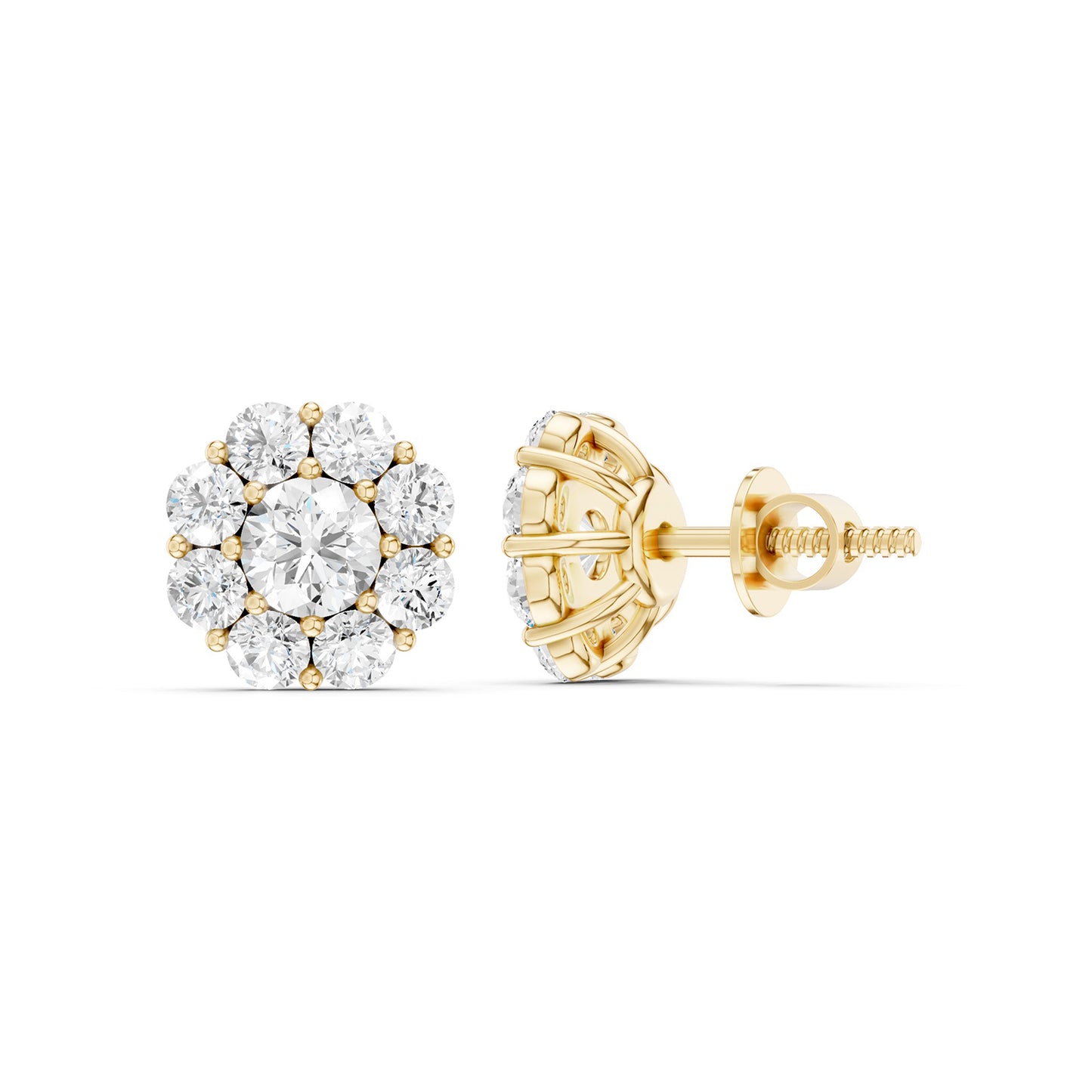Floral Cluster Baske Studs