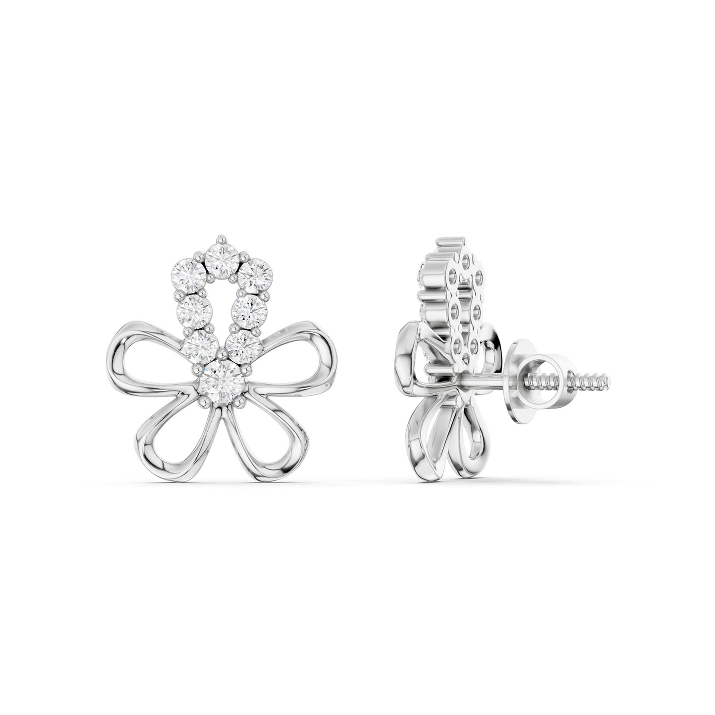 Floral Silhouette Studs