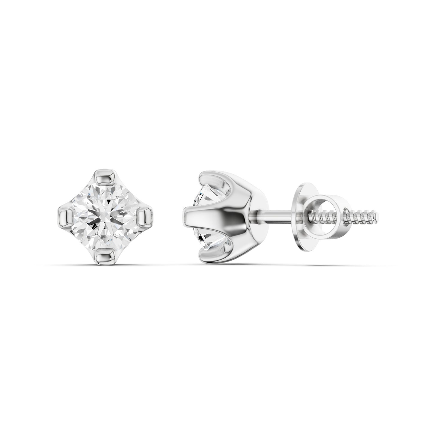 4-Prong Round Studs