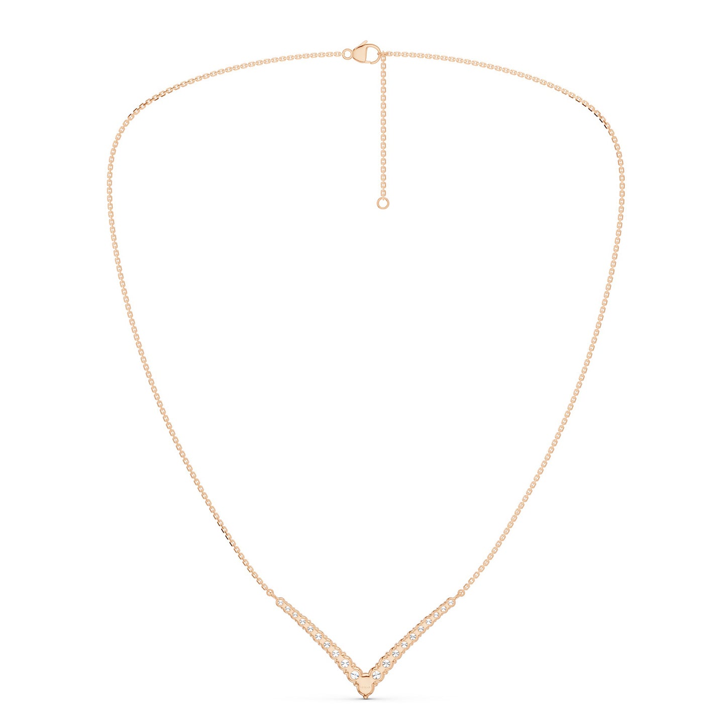 Graduated Chevron Pavé Necklace