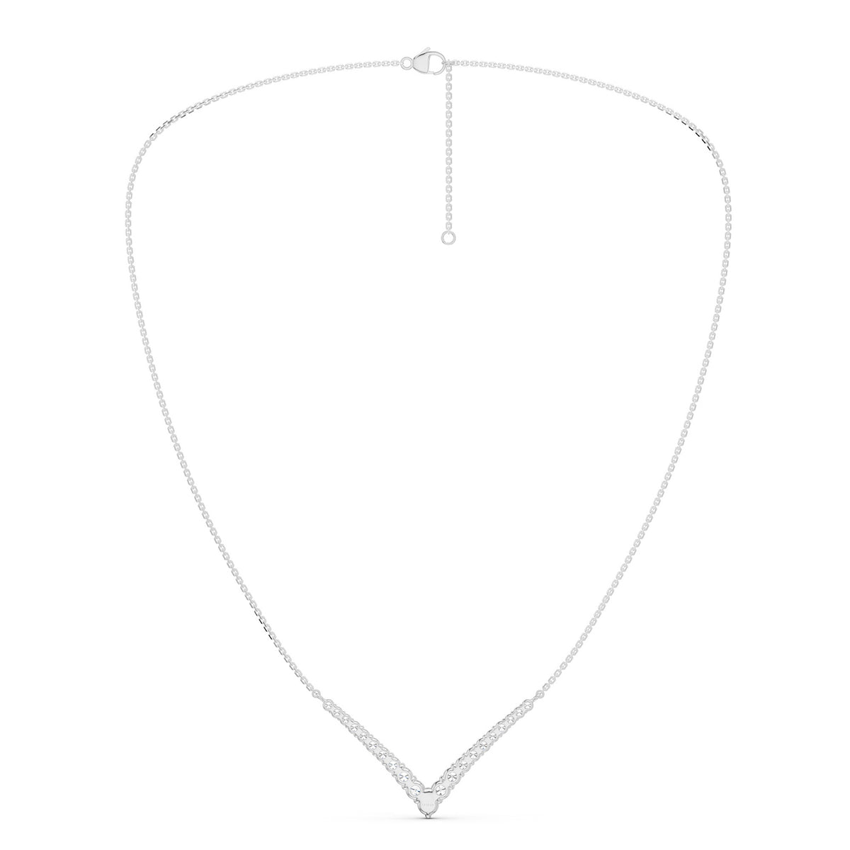 Graduated Chevron Pavé Necklace