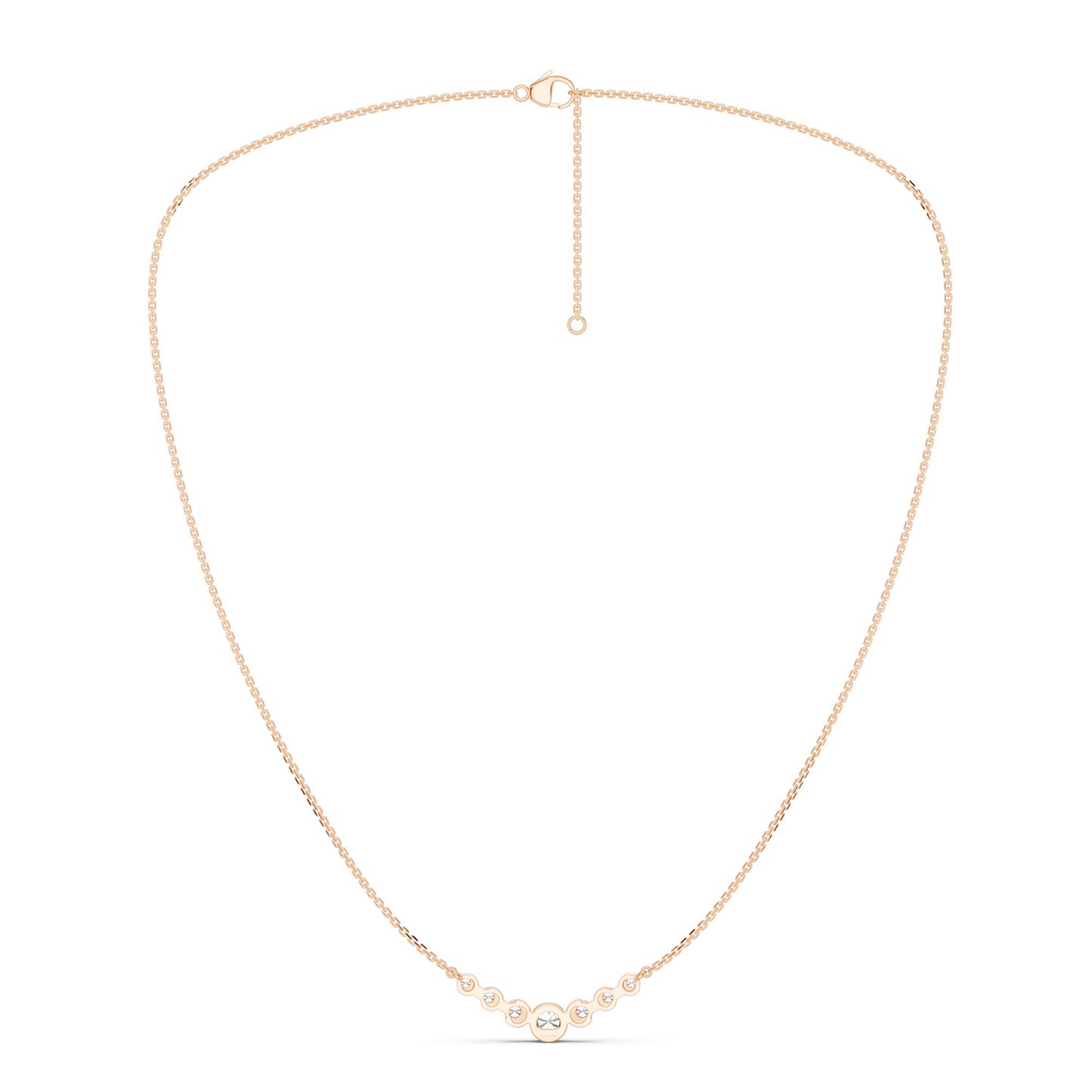 Graduated Bezel Necklace