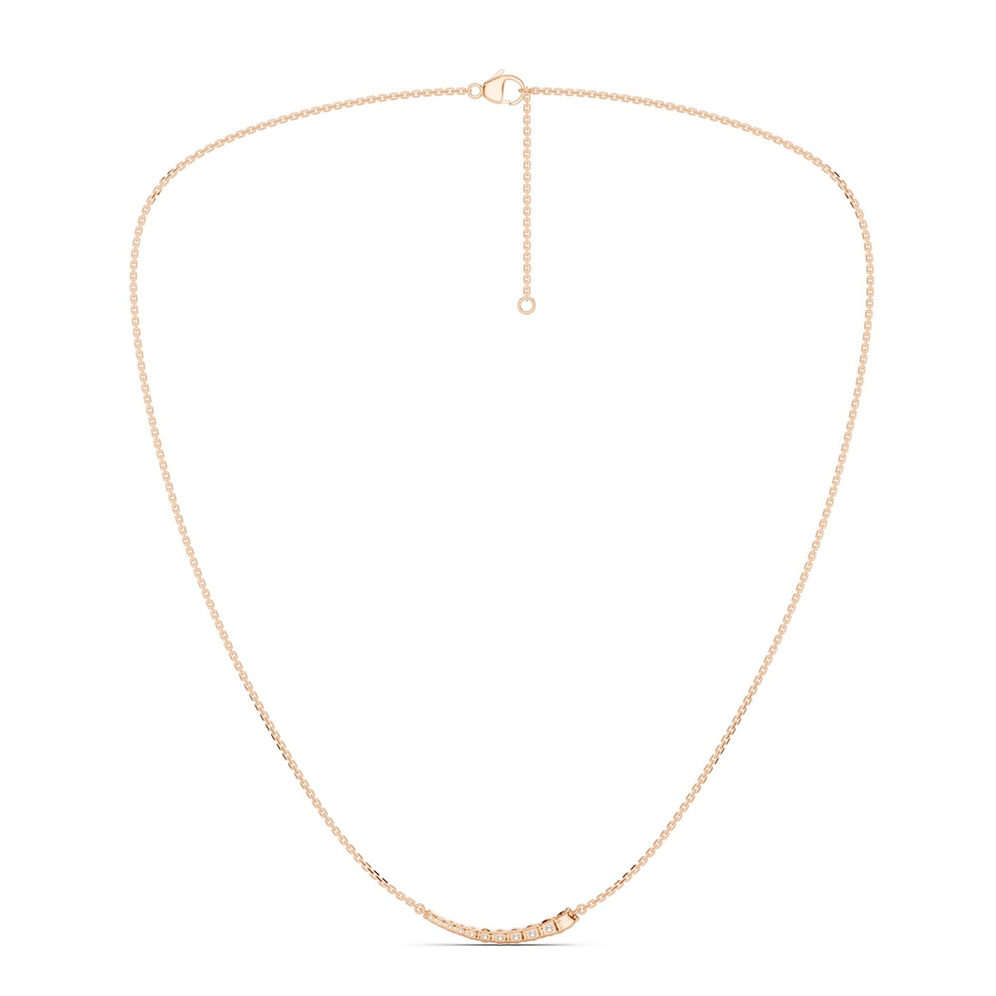 Graduated Curved Bar Necklace