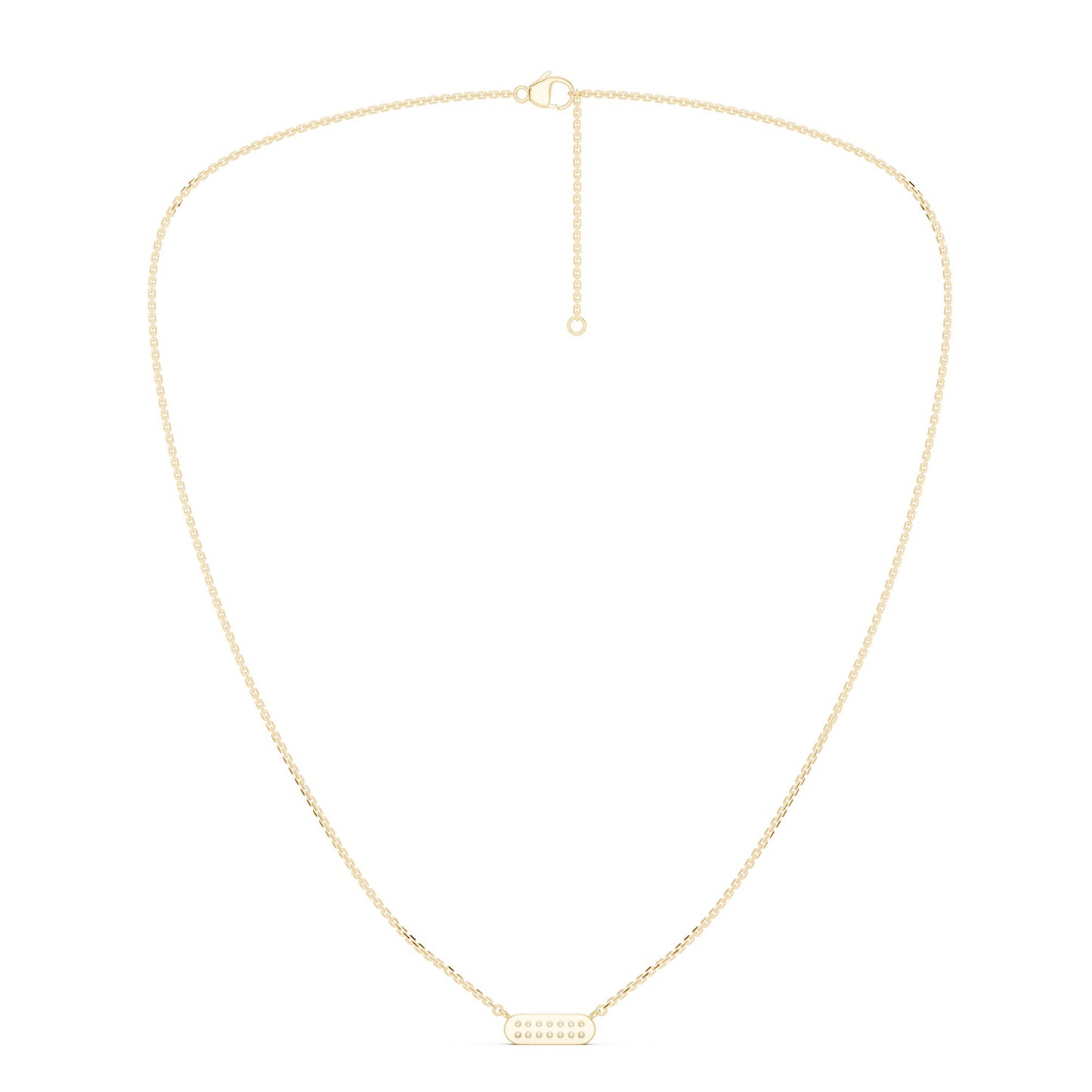 Curved Bar Pendant Necklace