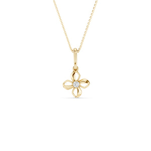 Sculpted 4-Petal Pendant
