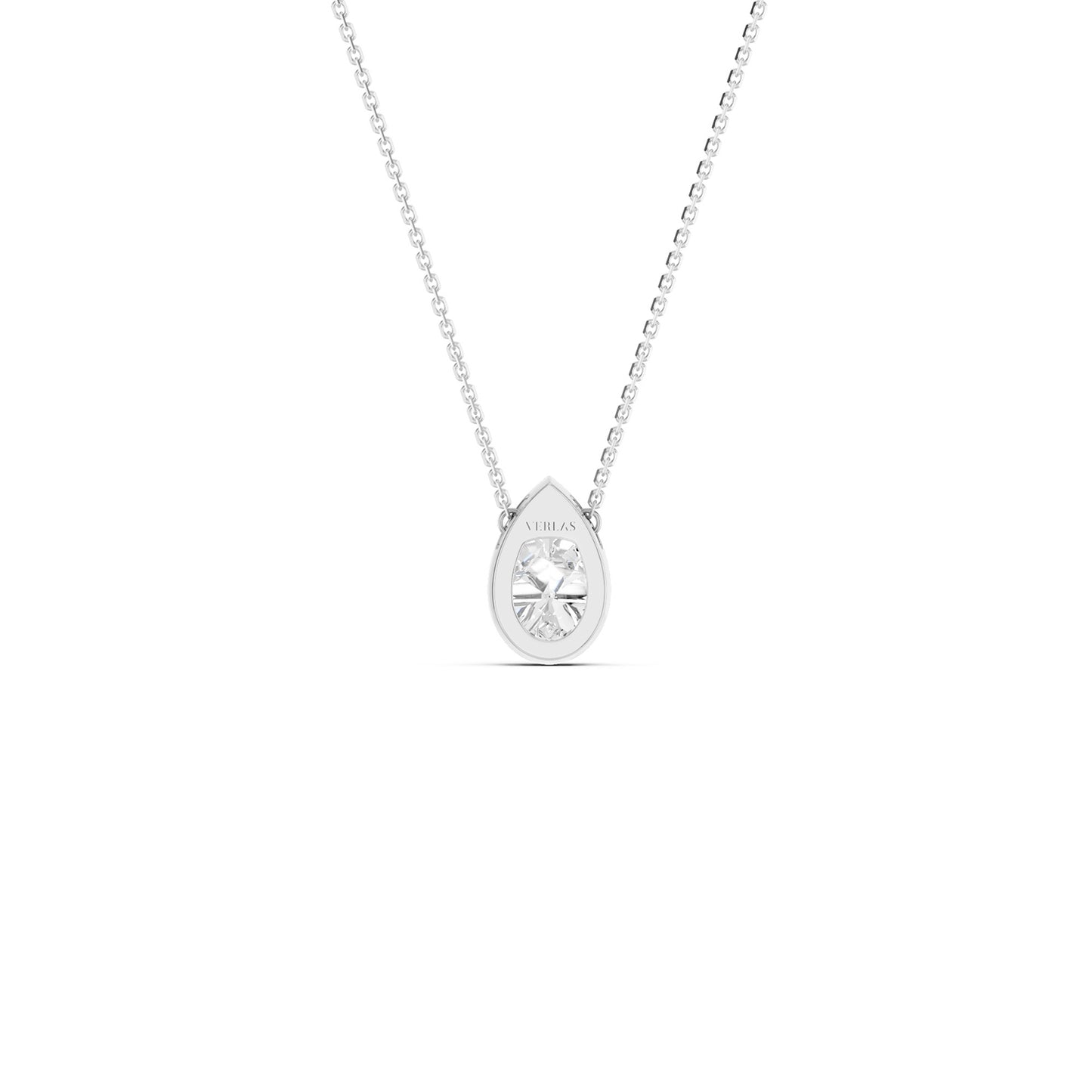 Floating Pear-Cut Necklace