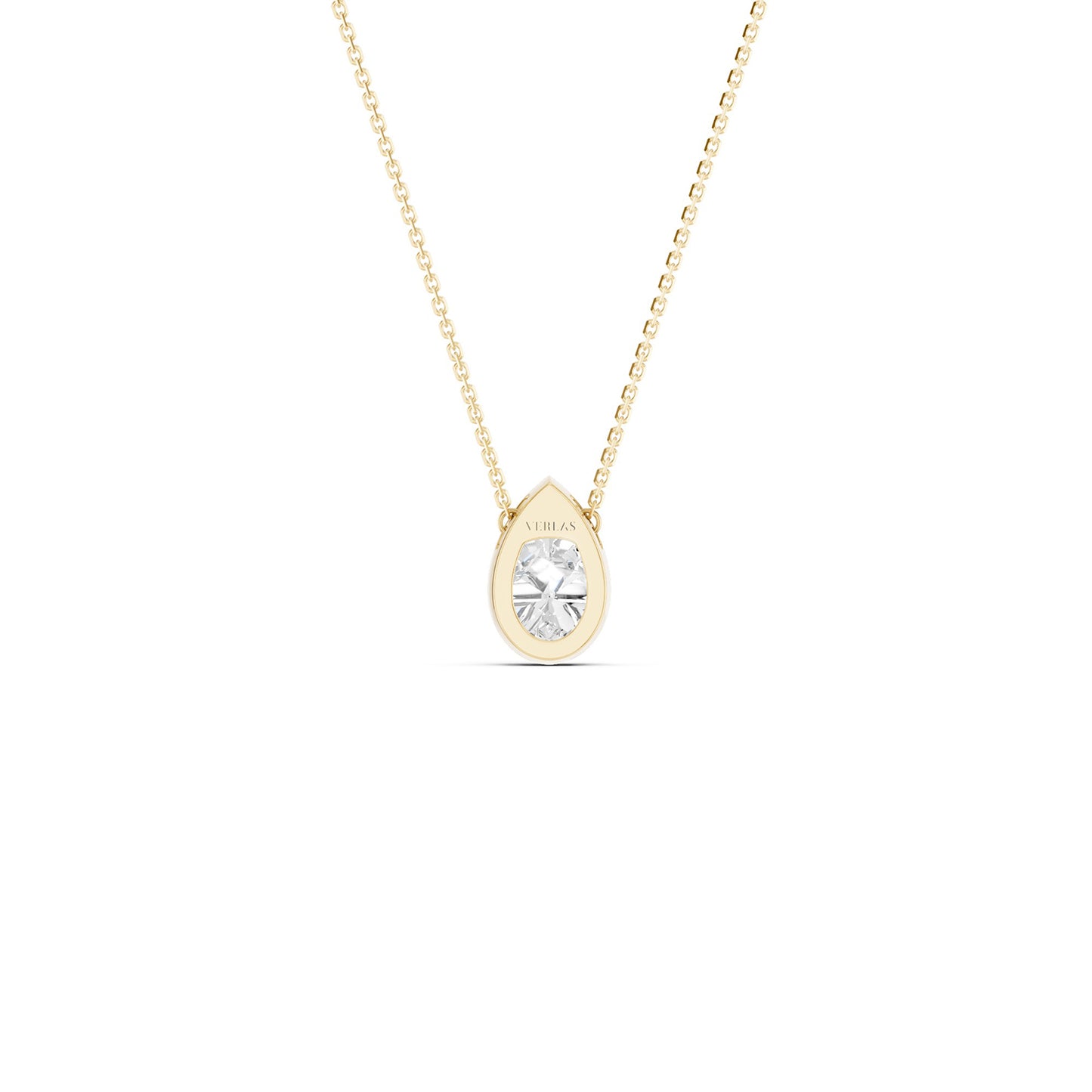 Floating Pear-Cut Necklace