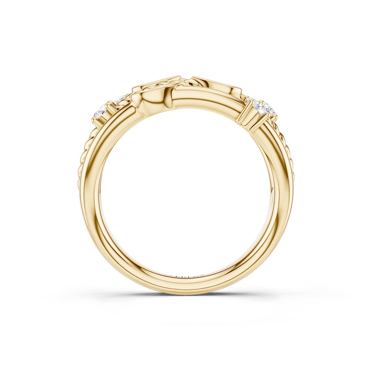 Twisted Multi Row Diamond Ring