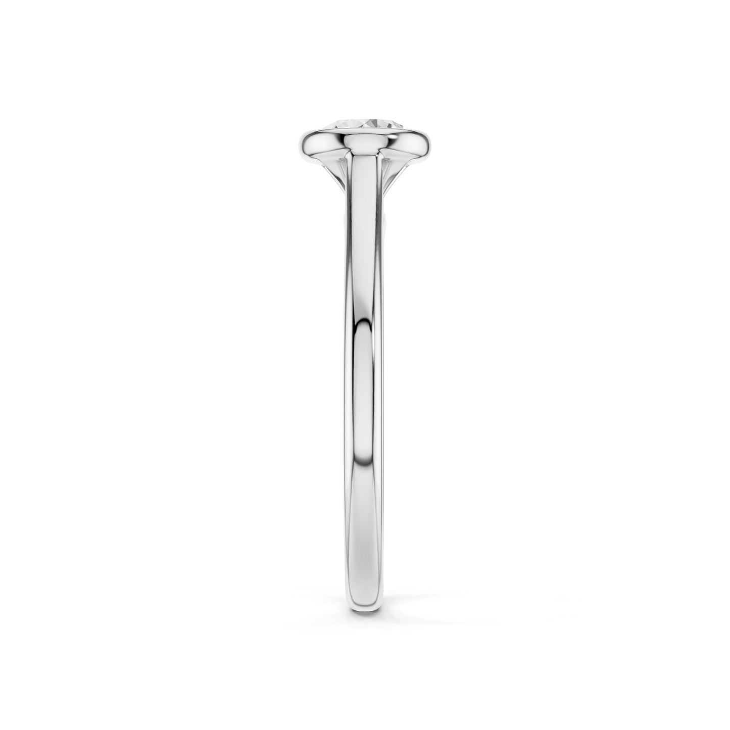 Round Brilliant-Cut Bezel Ring