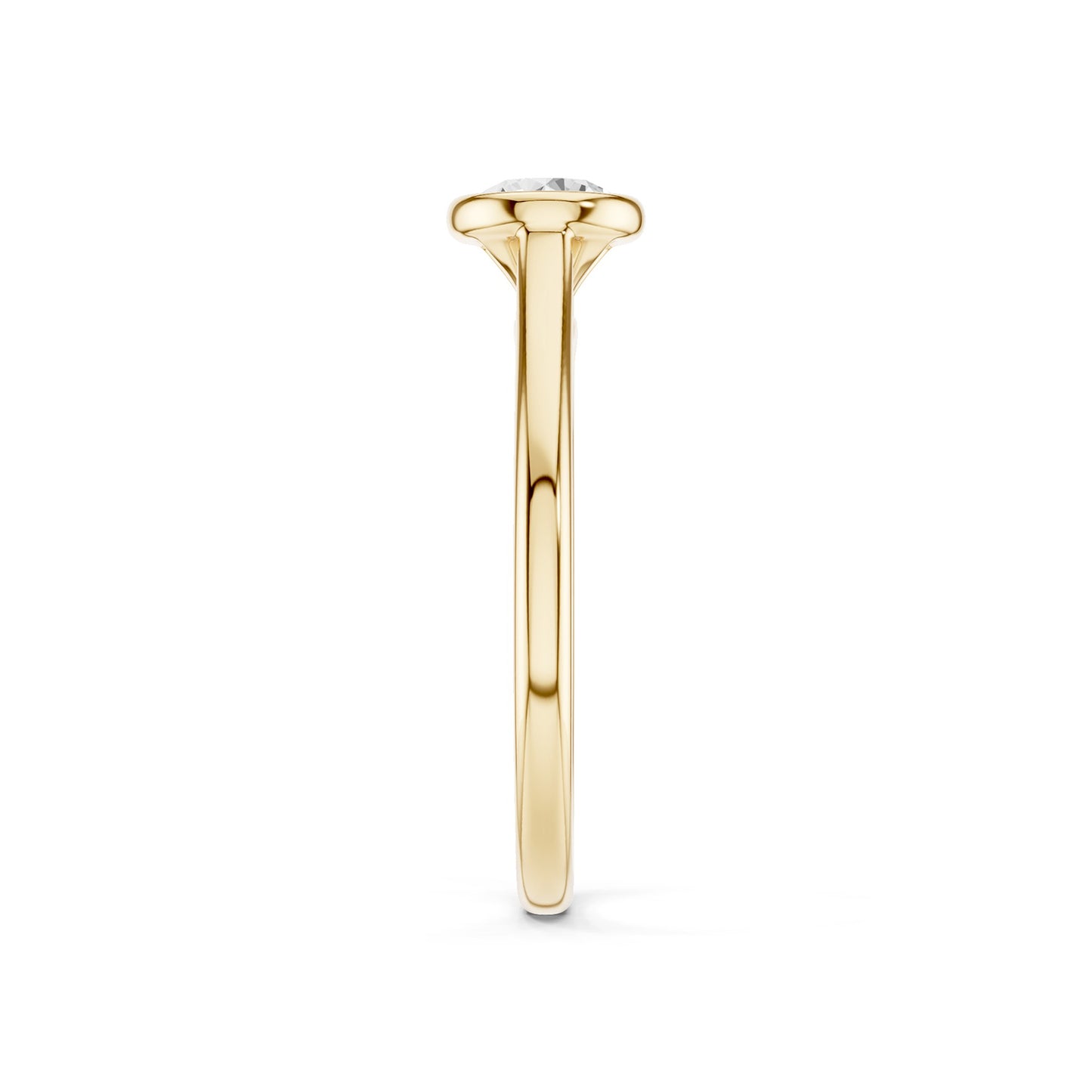 Round Brilliant-Cut Bezel Ring