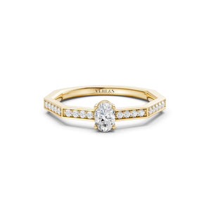 Octad Oval Channel Set Ring