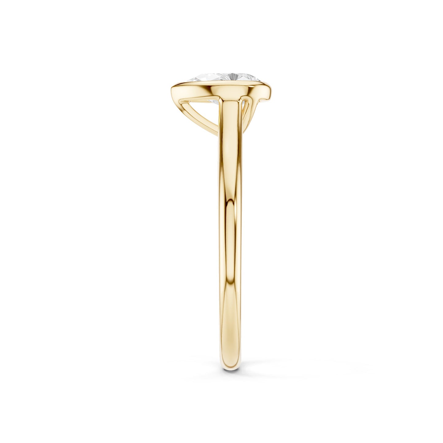 Pear-Cut Bezel Solitaire Ring