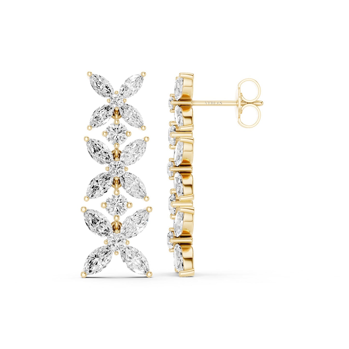 Alyssa Tres Marquise Diamond Drop Earrings