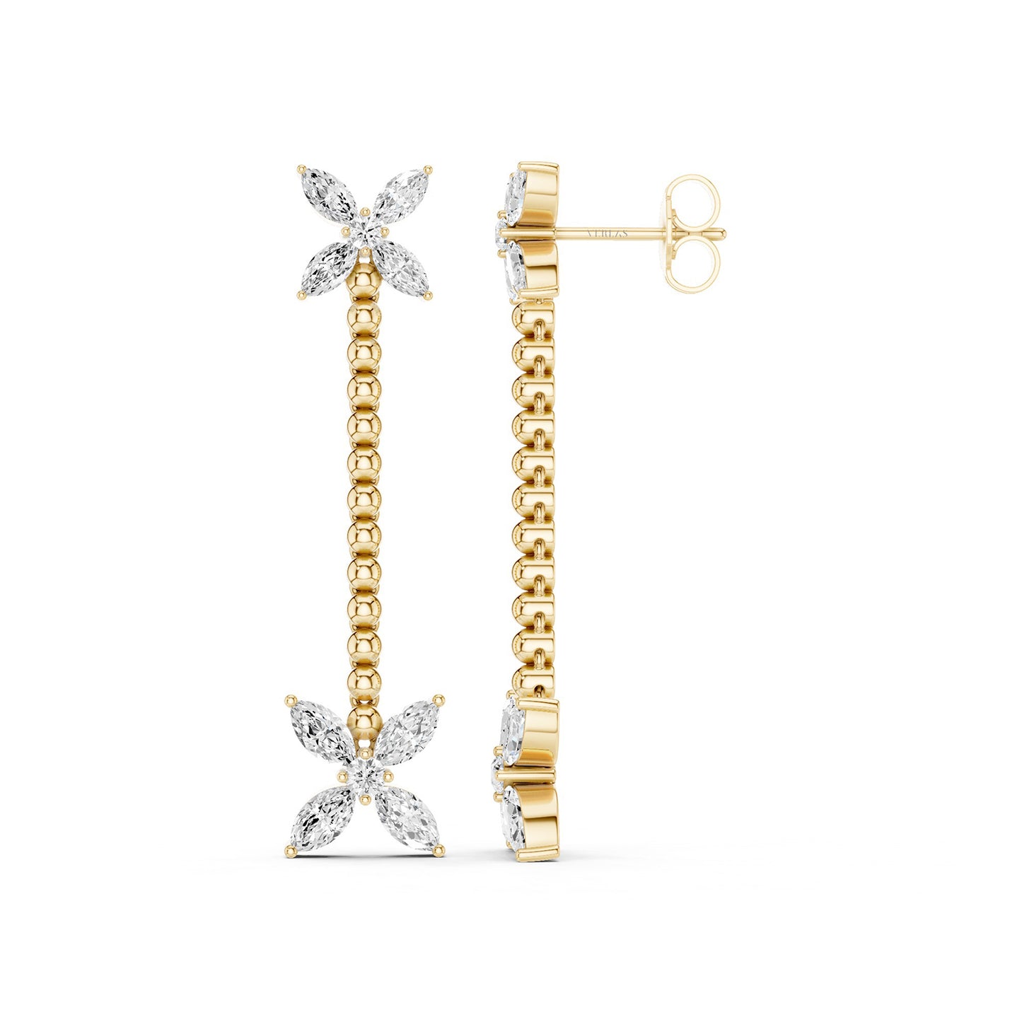 Alyssa Marquise Drop Dangler Diamond Earrings
