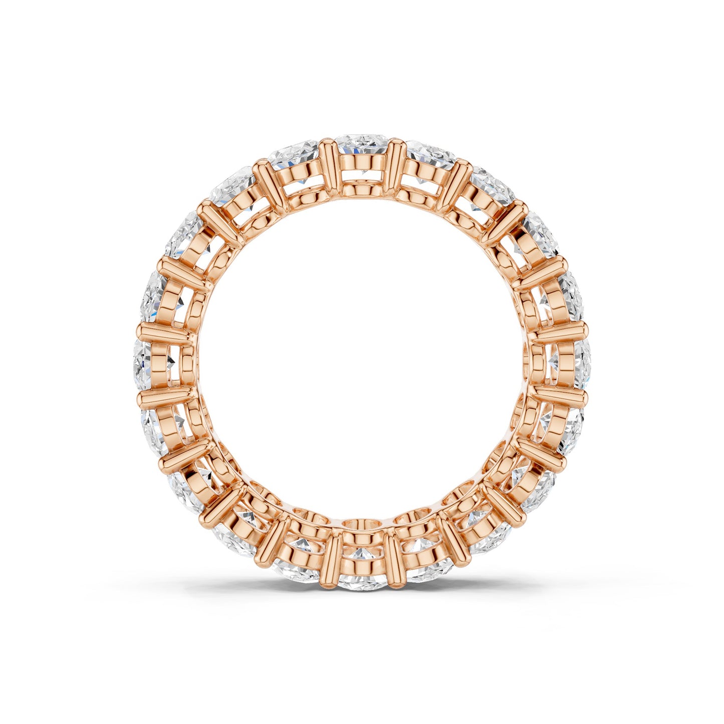 Ellipse-Cut Eternity Band