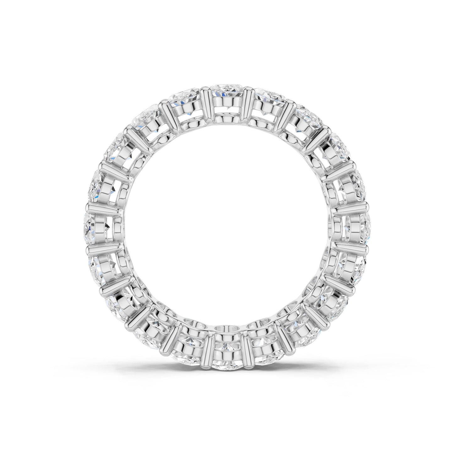 Ellipse-Cut Eternity Band