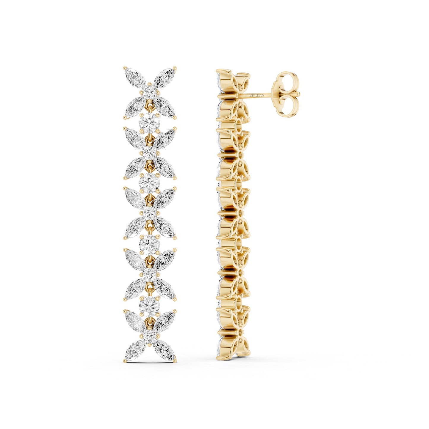 Alyssa Marquise Cascading Dangler Diamond Earrings