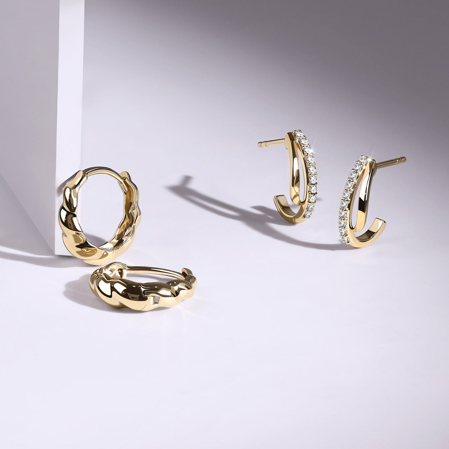 Twisted Rope Huggie Hoops