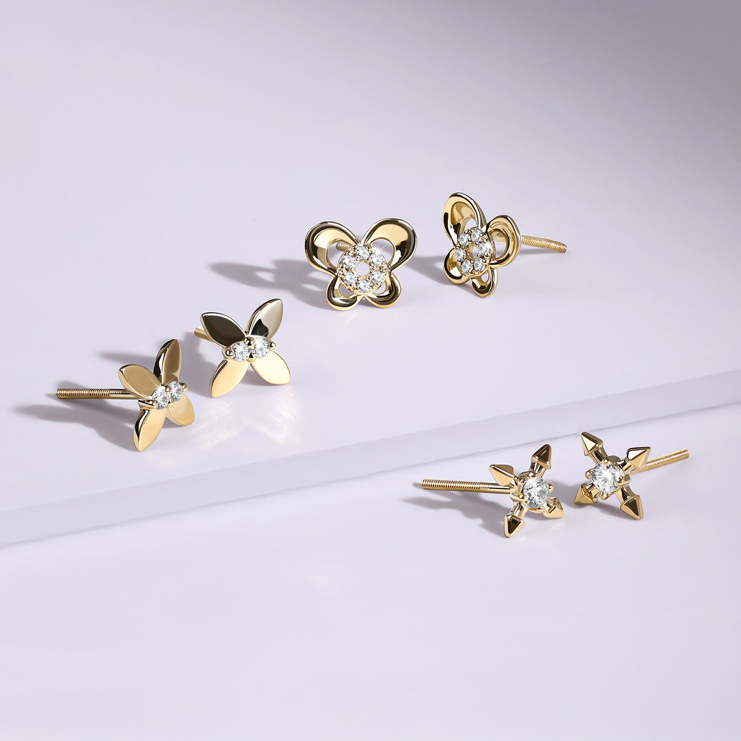 Halo Cluster Butterfly Studs