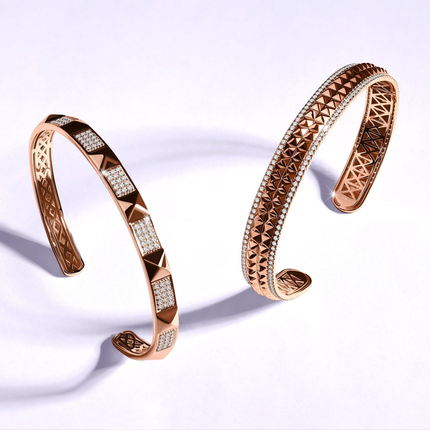 Zenyth Two-Tier Pyramid Cuff Bracelet