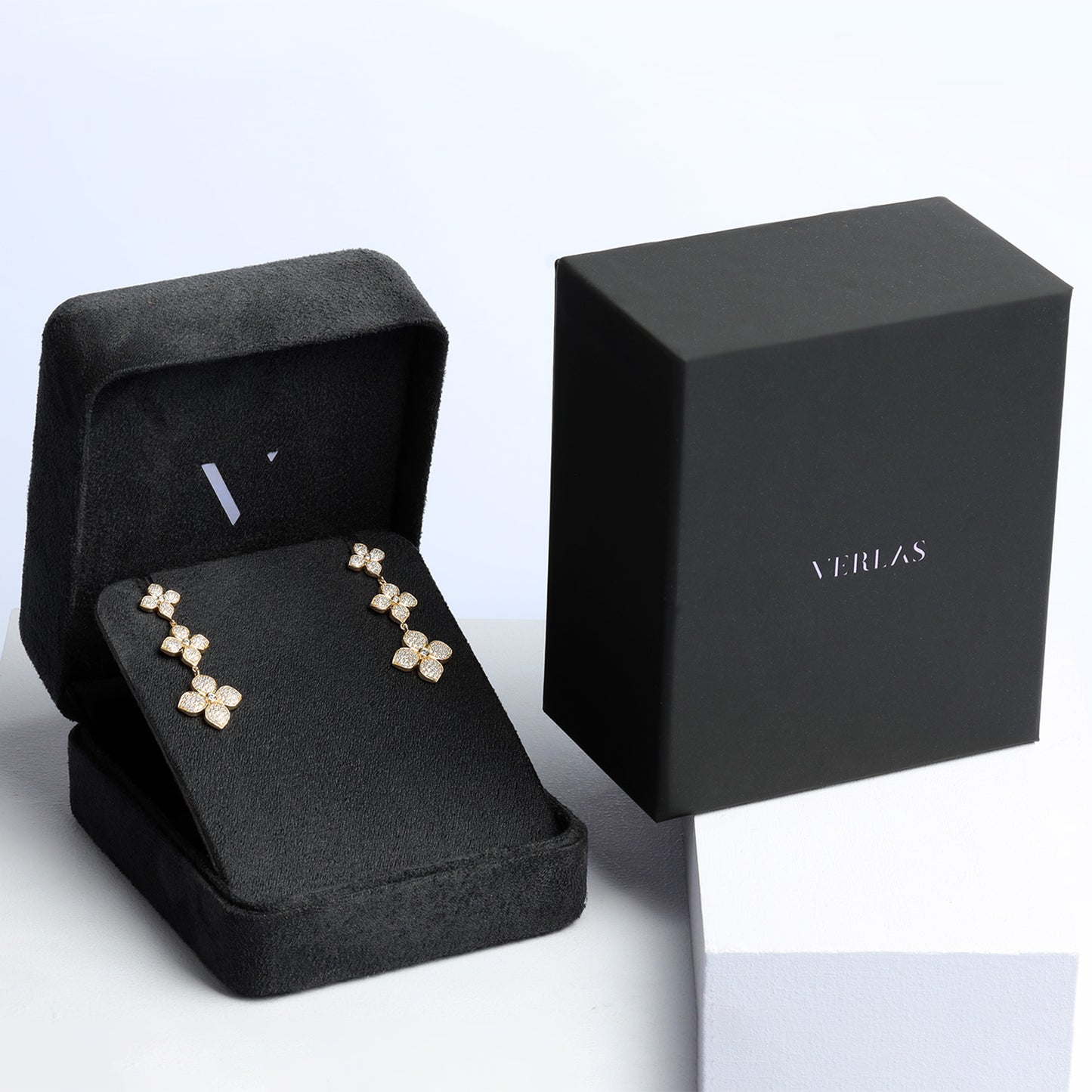 La Fleur 2 Radiant Drop Diamond Earrings