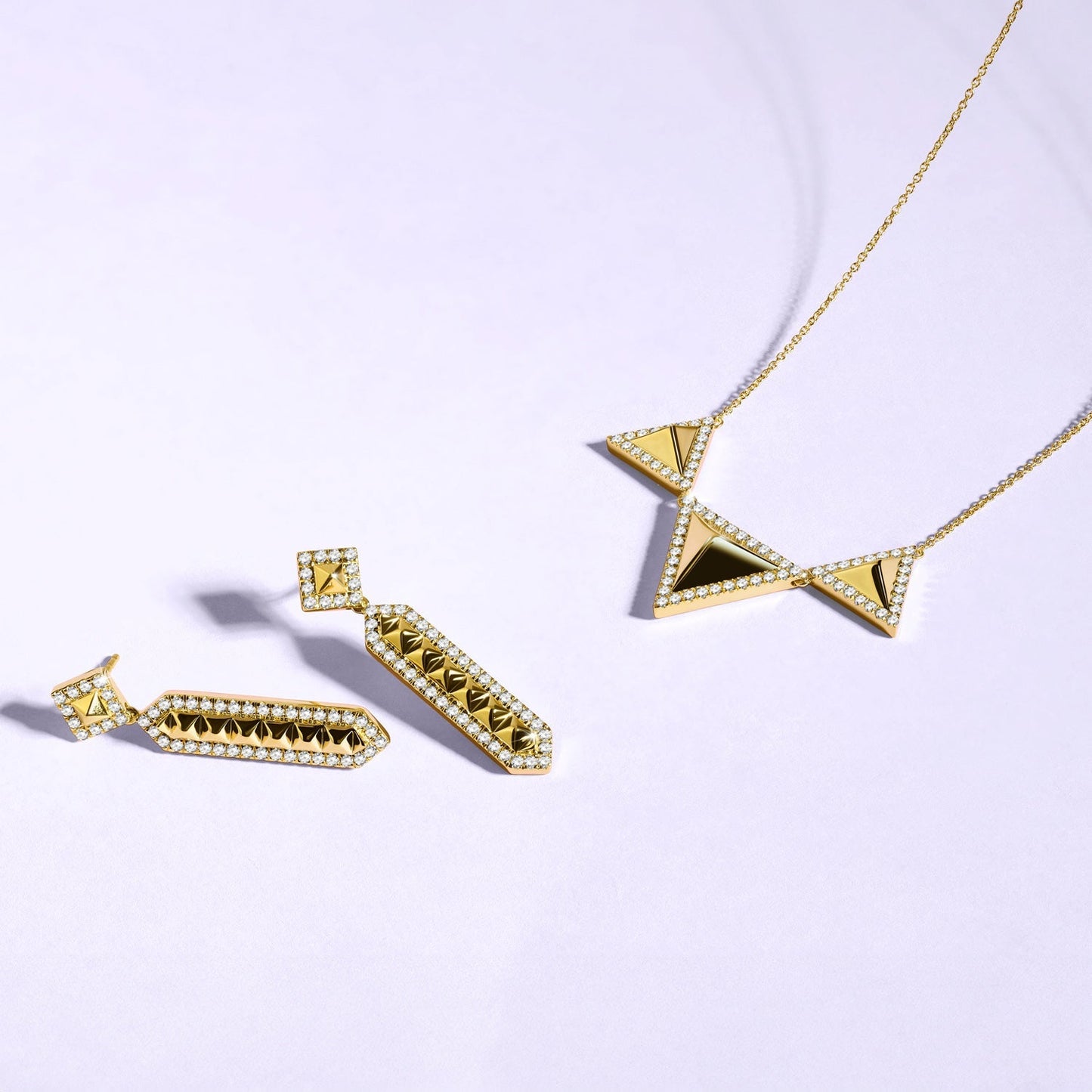 Pyramid Trio Pendant Necklace
