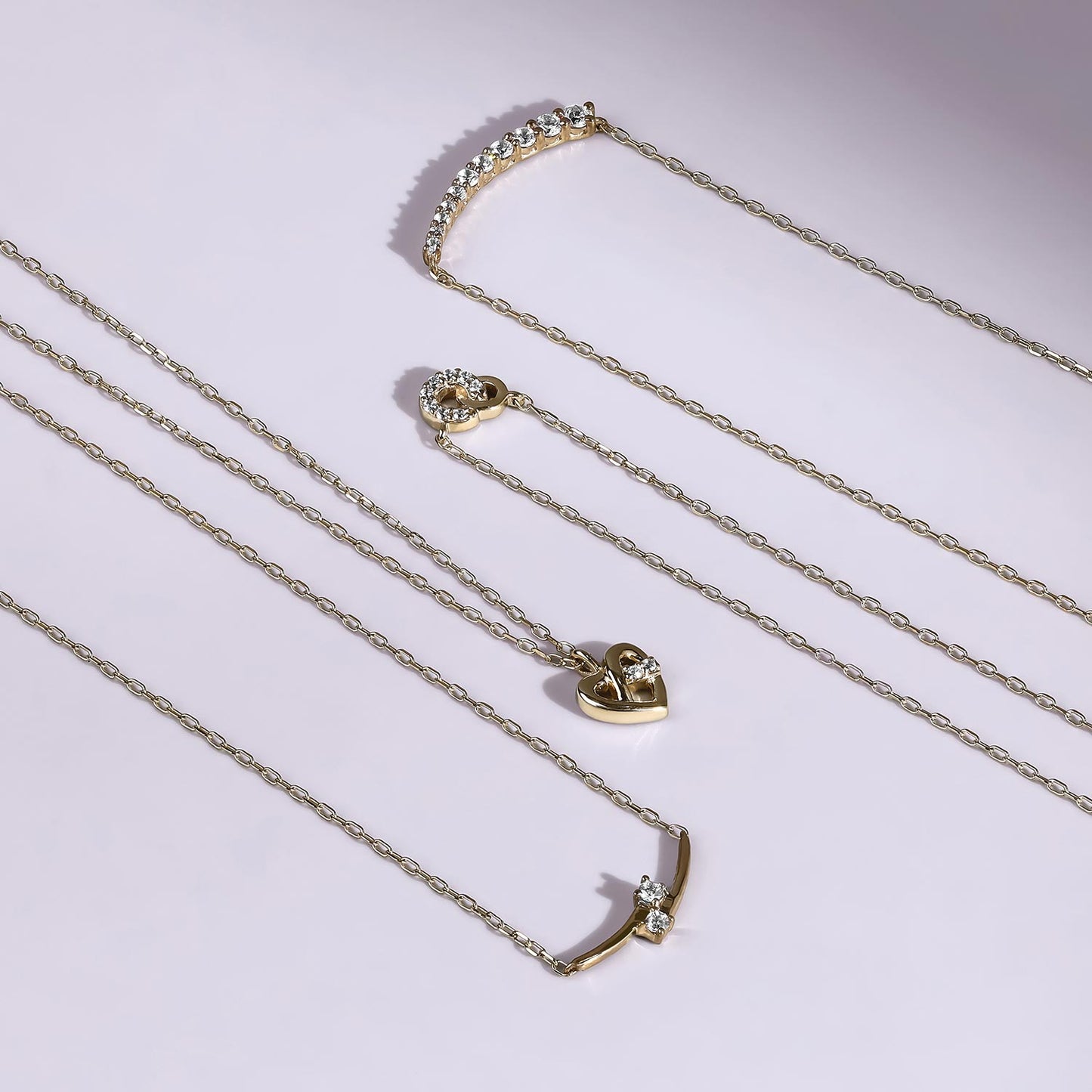 Graduated Curved Bar Necklace