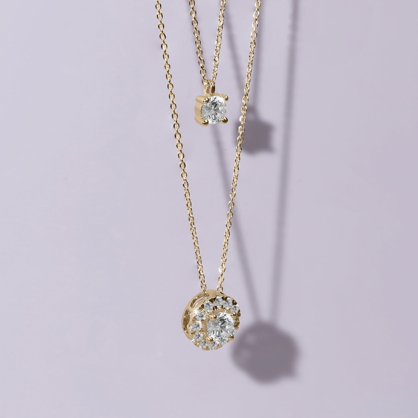 Brilliant Cluster Pendant Necklace