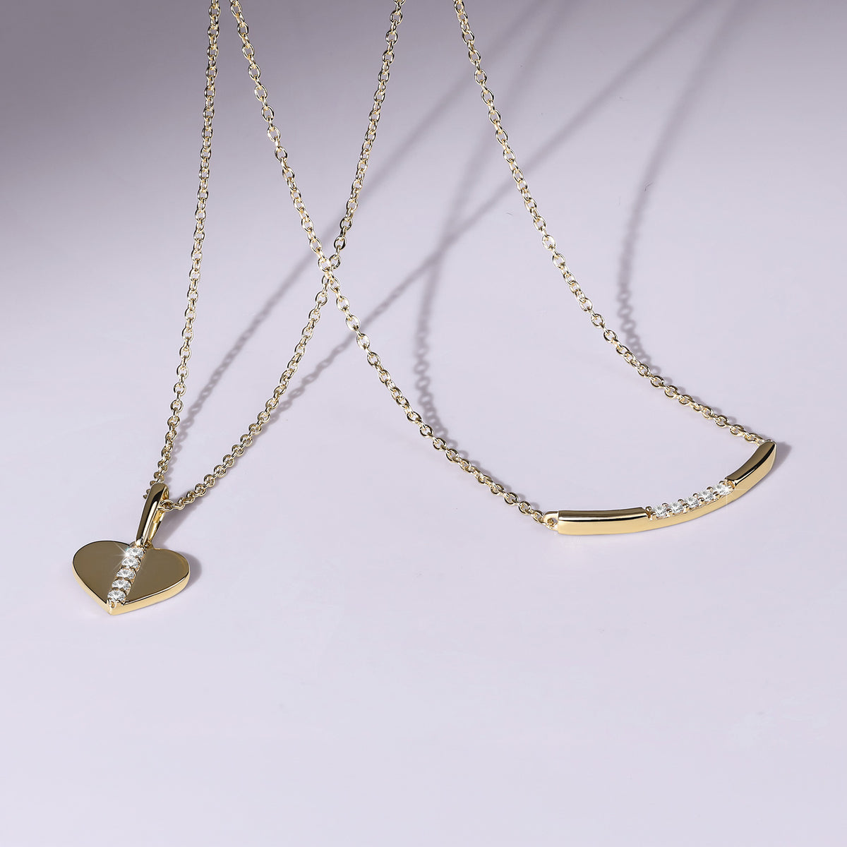 Split Pave Heart Pendant
