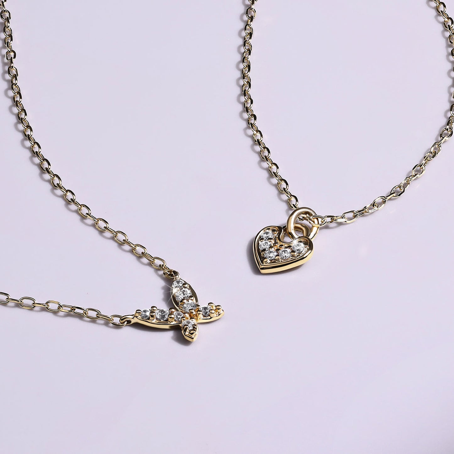 Cluster Heart Necklace
