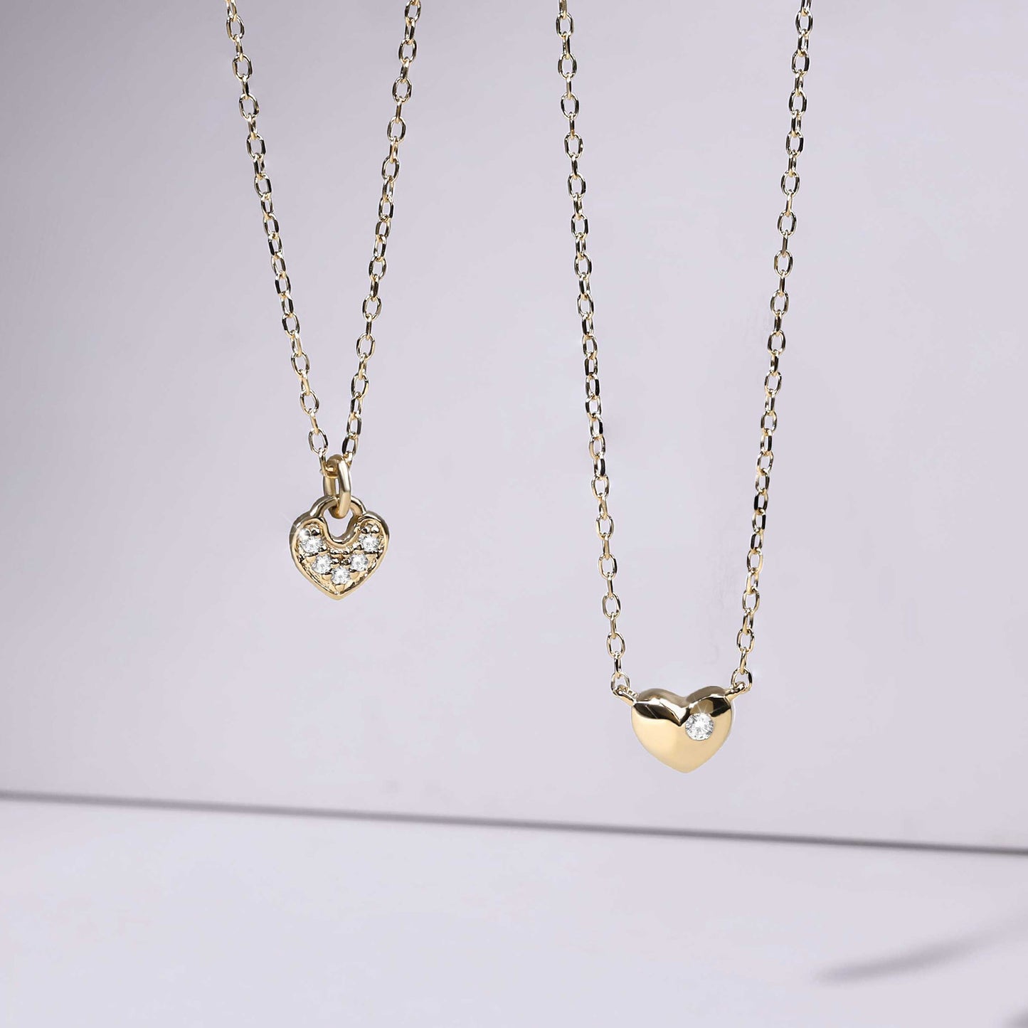 Faceted Heart Pendant Necklace