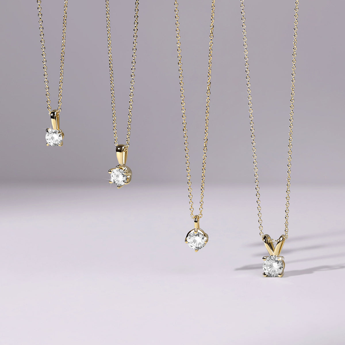 Six-Prong Crowned Pendant