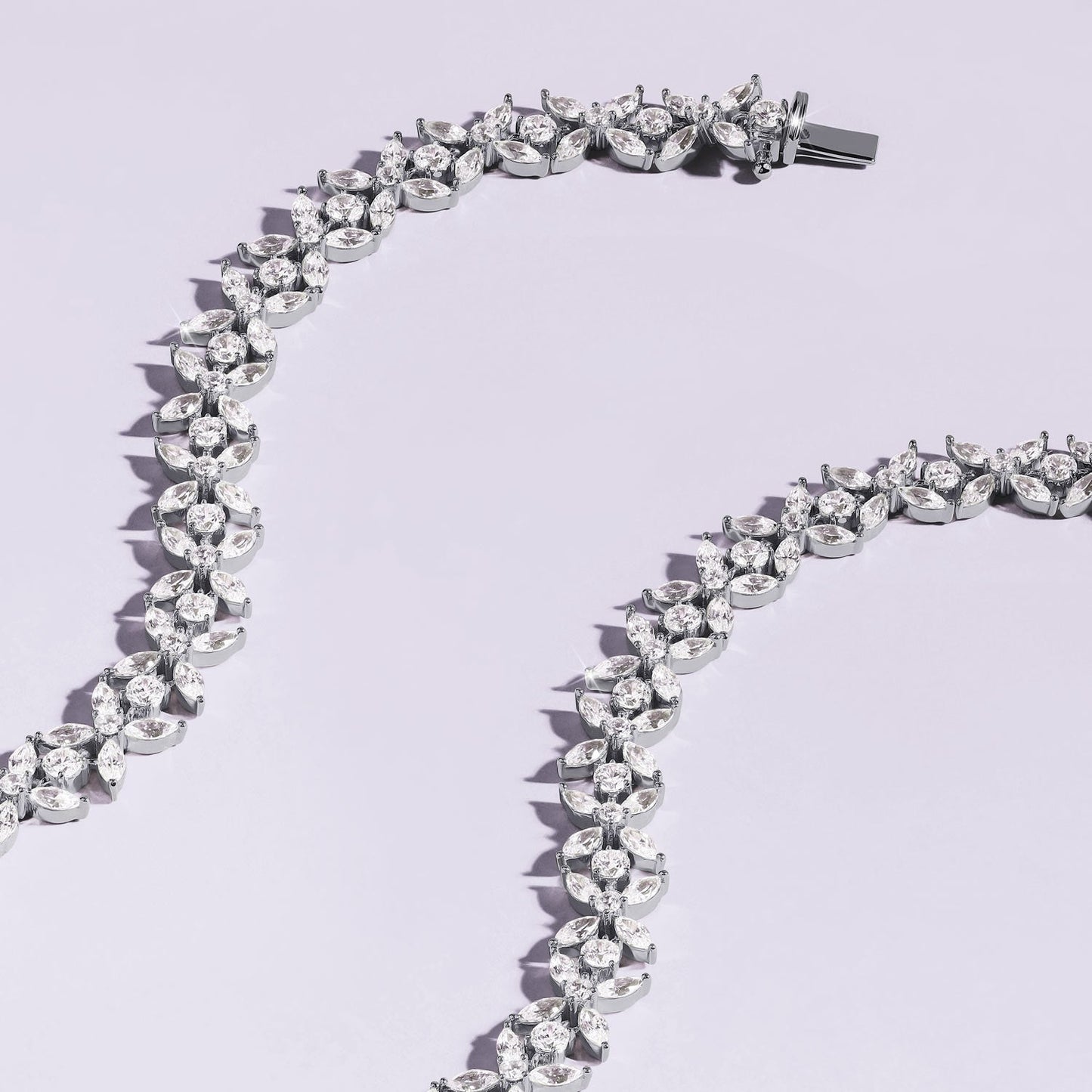 Alyssa Marquise Bouquet Tennis Necklace