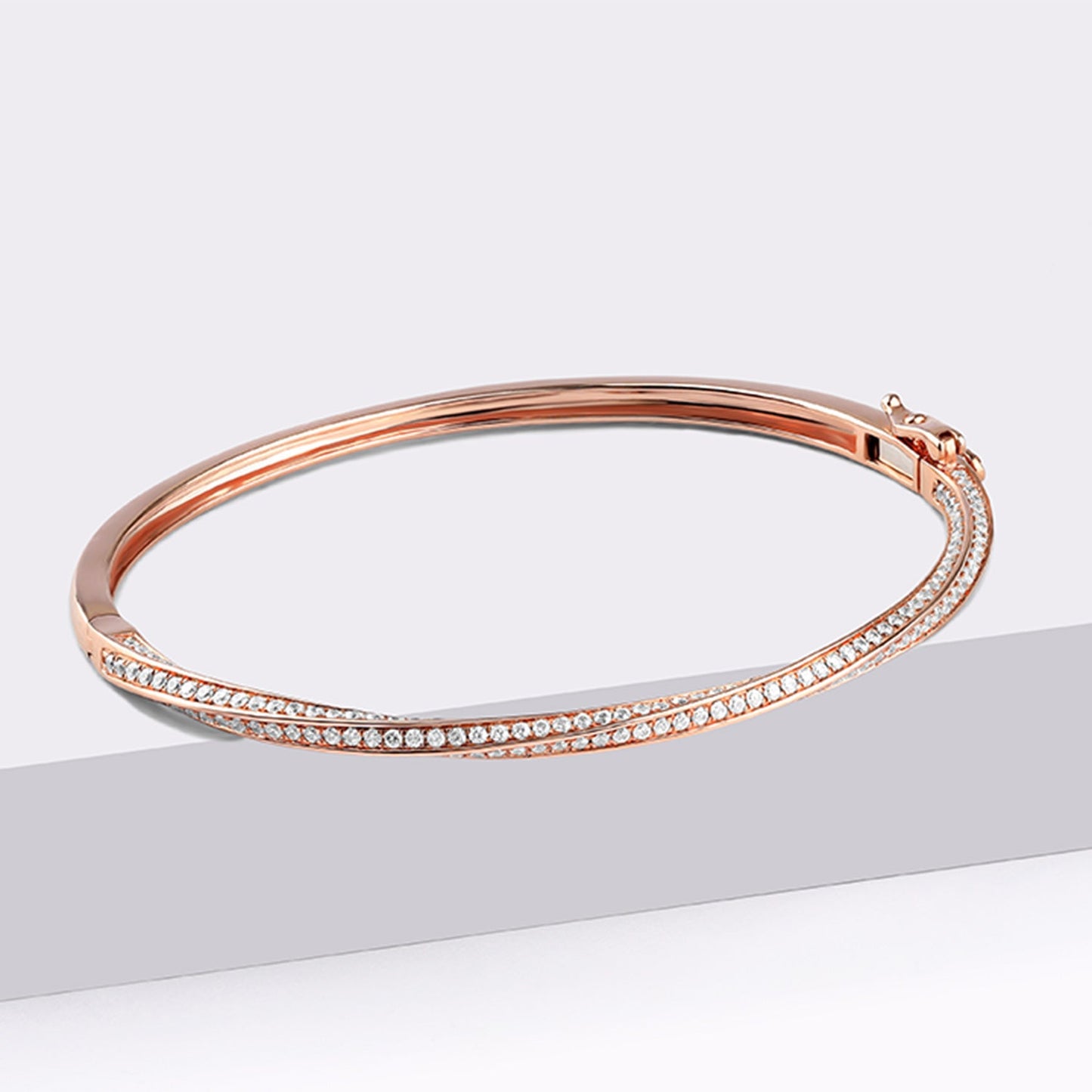 Statement Swirl Diamond Bangle