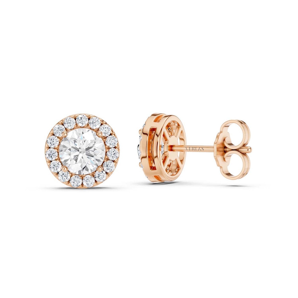 Luxe Round-Cut Halo Studs