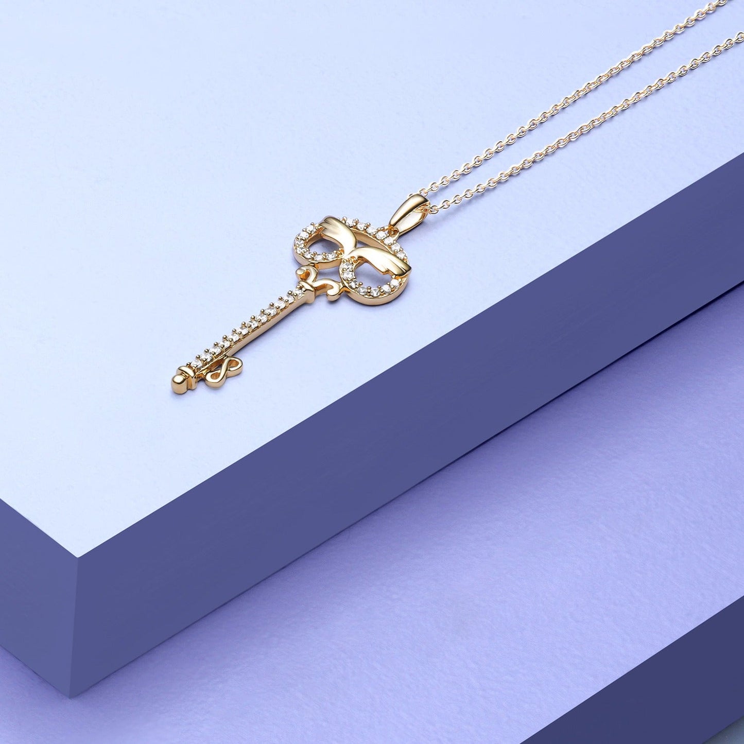 Angel Wings Key Pendant
