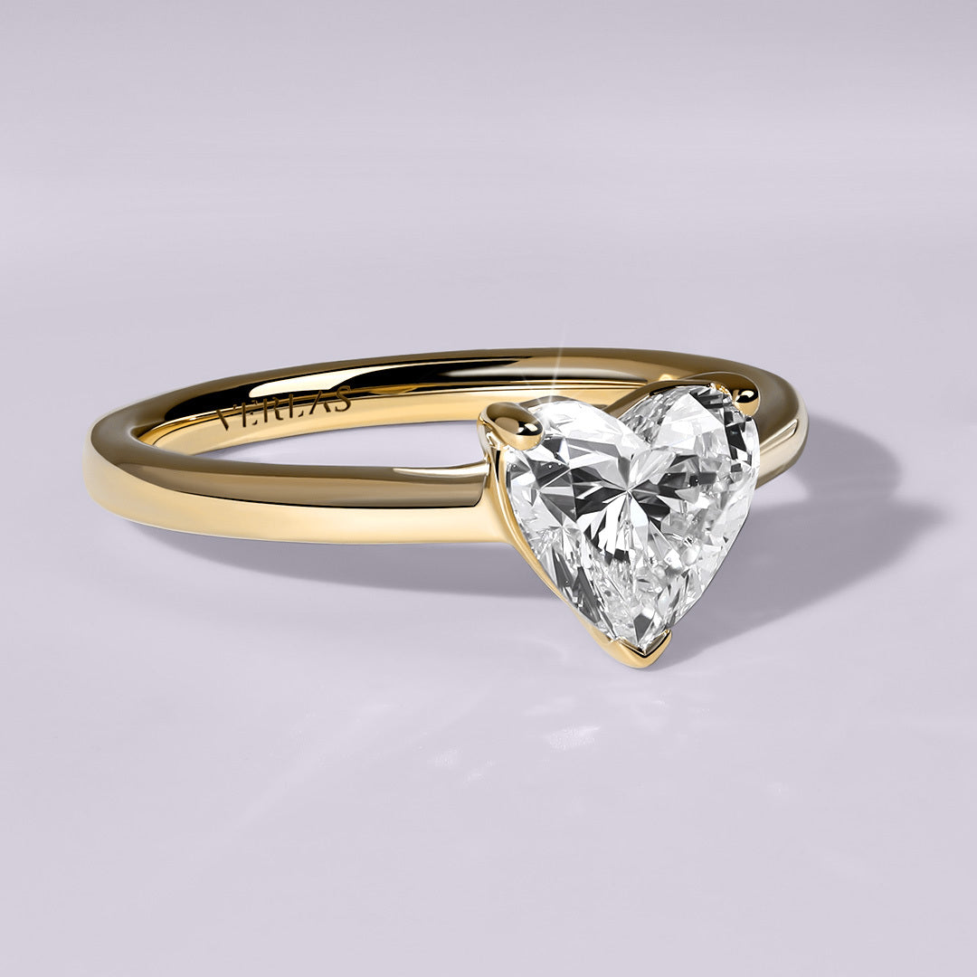 Heart Solitaire Ring Medium