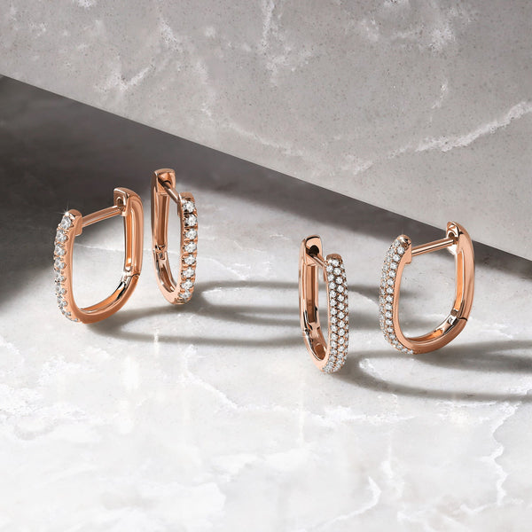 U Shape Huggie Hoops