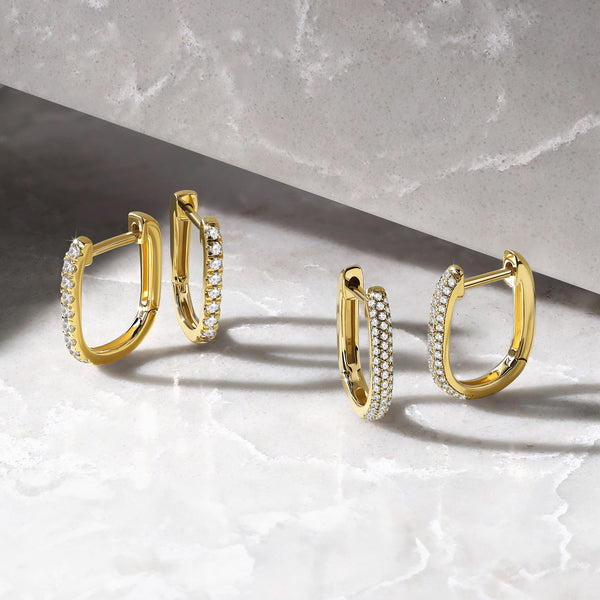 U Shape Huggie Hoops
