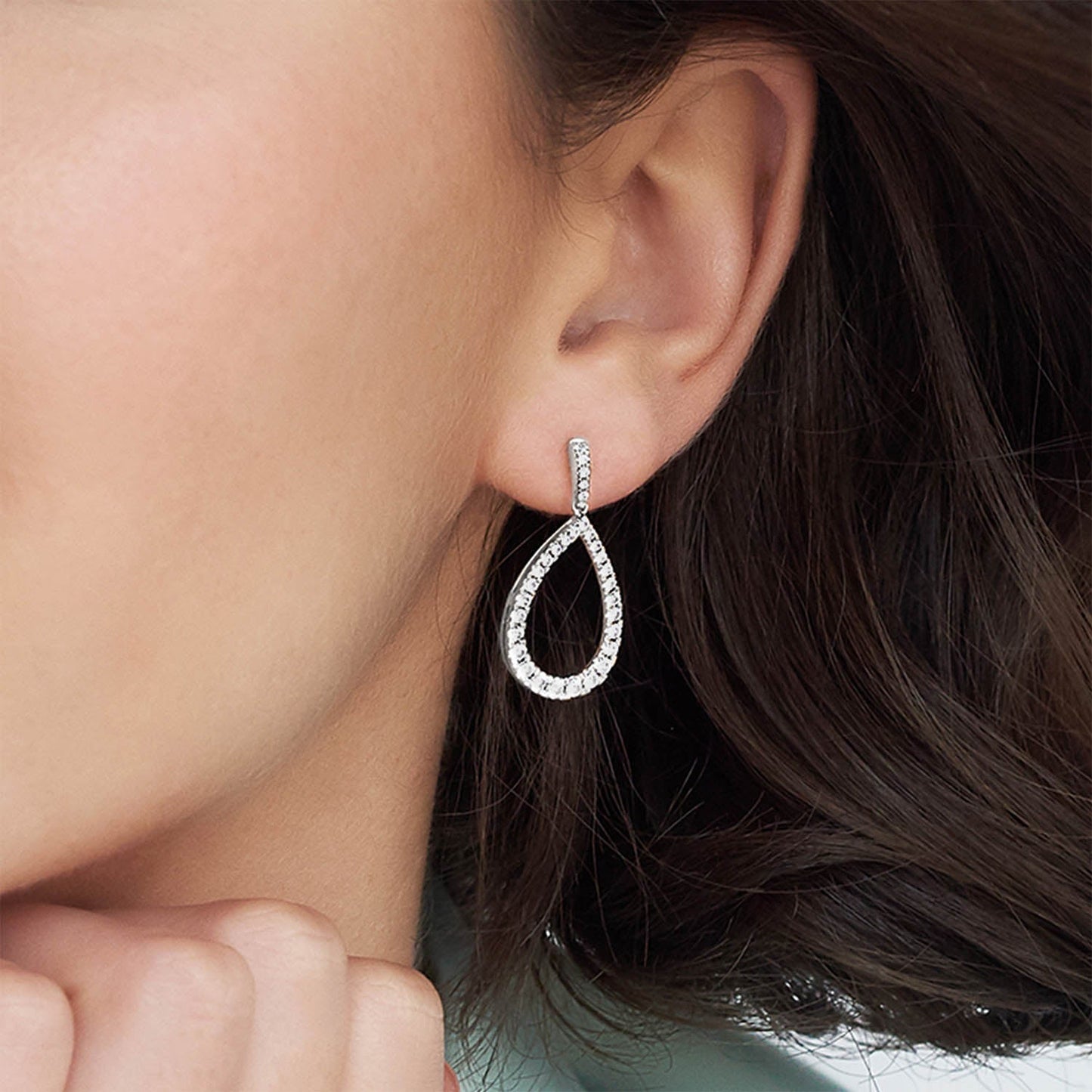 Pear Silhouette Danglers