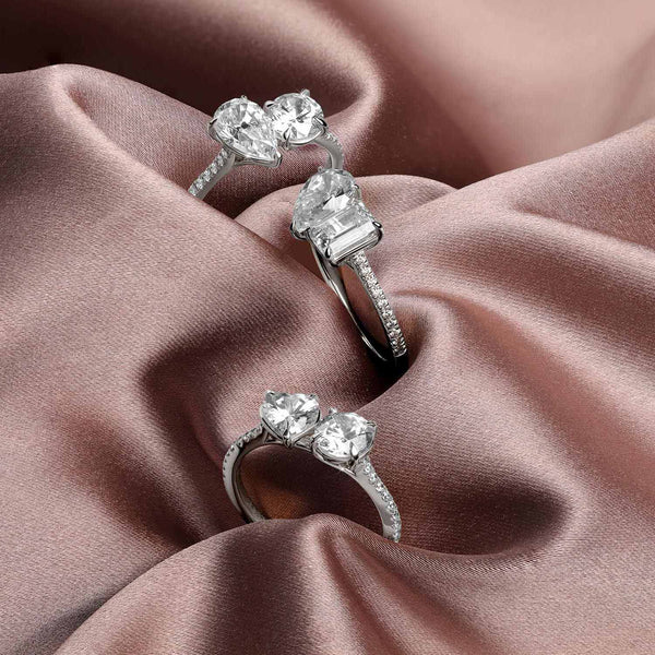 Pear Round Toi-et-Moi Signature Ring