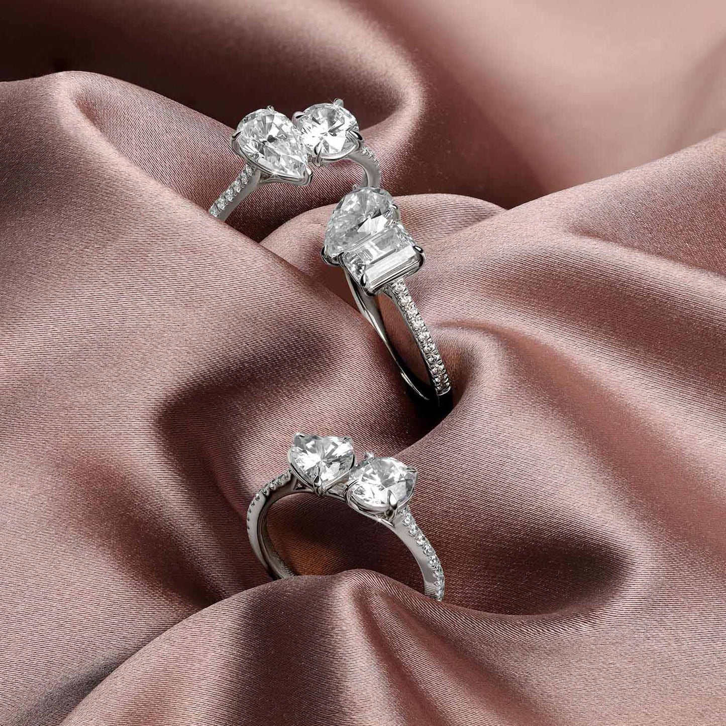 Pear Round Toi-et-Moi Signature Ring
