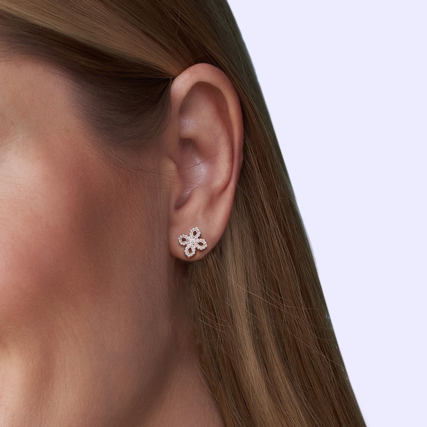 La Fleur Silhouette Diamond Studs