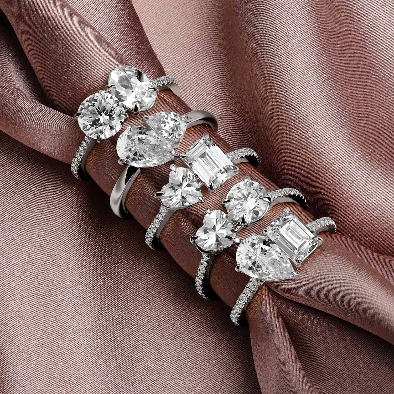 Round Oval Toi-et-Moi Signature Ring