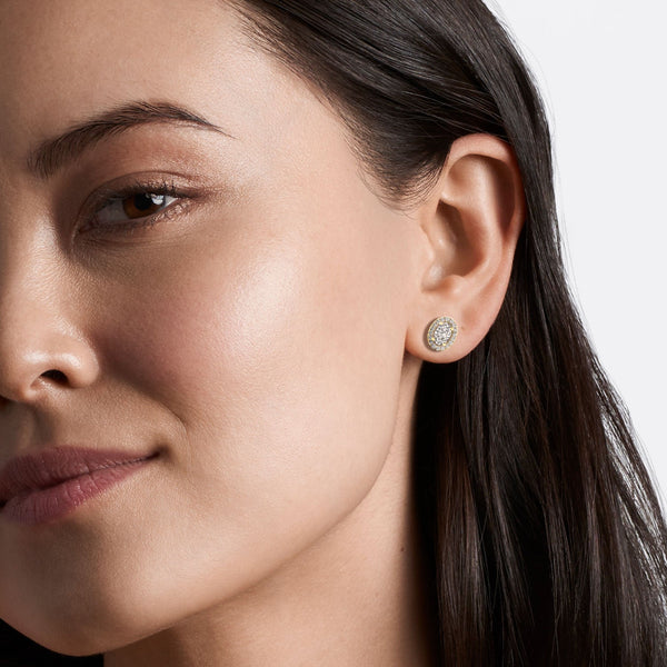 Oval-Cut Halo Studs