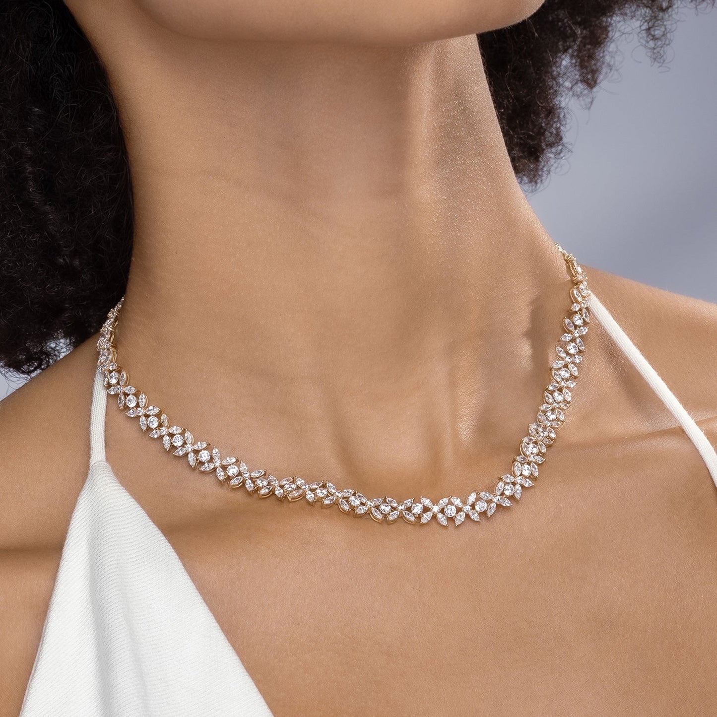 Alyssa Marquise Luxe Tennis Necklace